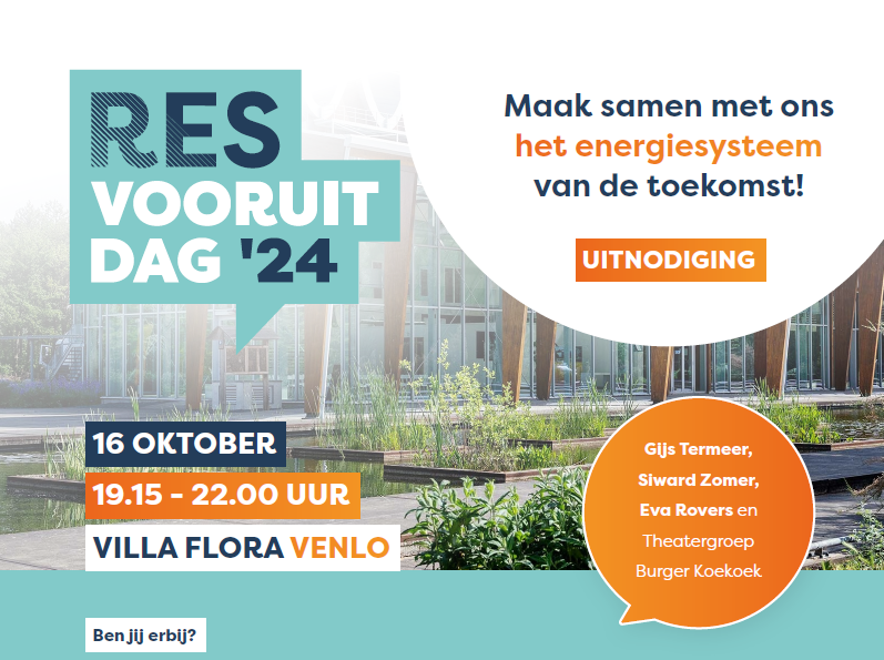 Poster met informatie over datum en tijd van RES Vooruit Dag 2024