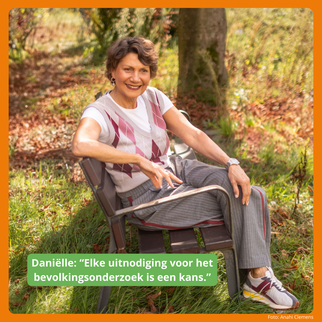 Foto van Daniëlle die afgelopen jaar meedeed aan het bevolkingsonderzoek borstkanker