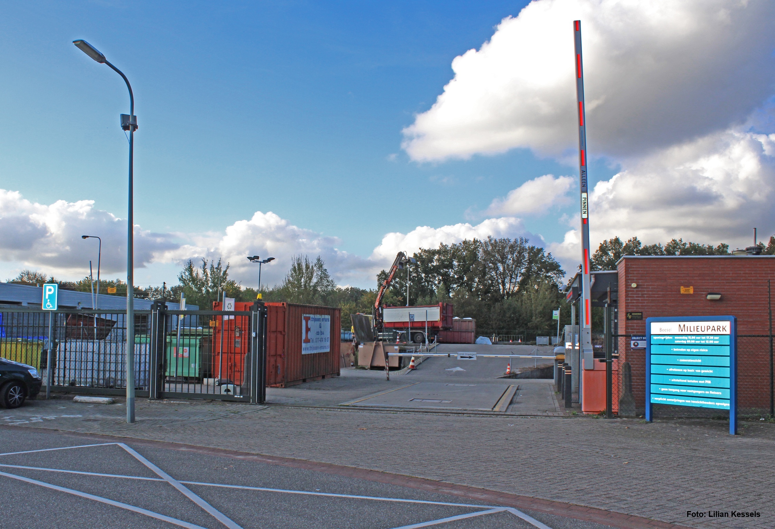 Ingang milieupark gemeente Beesel