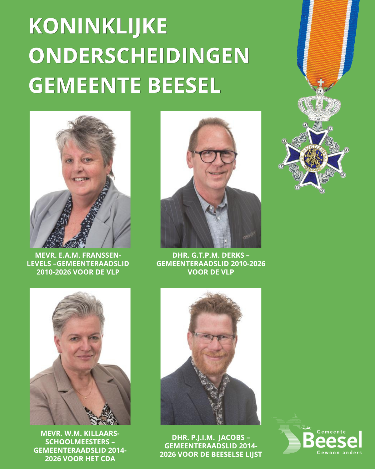 koninklijke onderscheiding 2026 raad