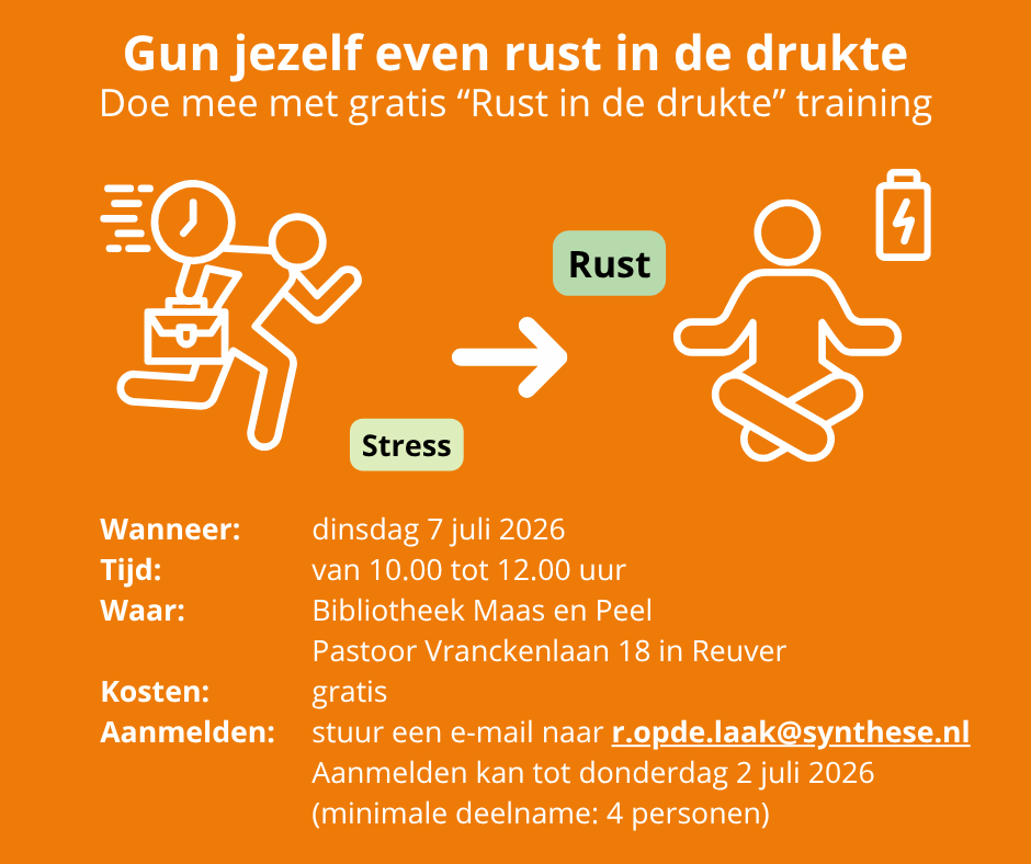 Informatie over de gratis training "Rust in de drukte"